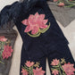 Hand-Painted Black Floral 3-Piece Suit – Custom Made