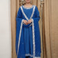 Royal Blue Adda Work Stitched 3-Piece Suit – Custom Made