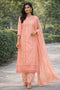 Peach Stitched 3-Piece Casual Suit – Custom Made